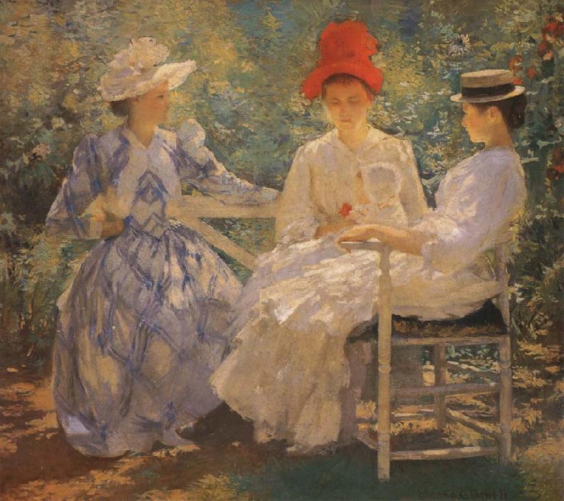 Edmund Charles Tarbell Three Sisters A Study in June Sunlight Sweden oil painting art